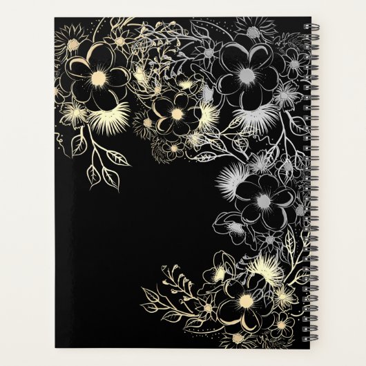 Elegant Black Photo Wedding Planner (Achterkant)