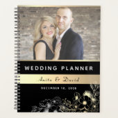 Elegant Black Photo Wedding Planner (Voorkant)