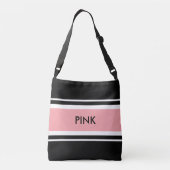Elegant Black Pink and White Canvas tas (Achterkant)