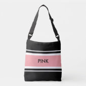 Elegant Black Pink and White Canvas tas (Voorkant)