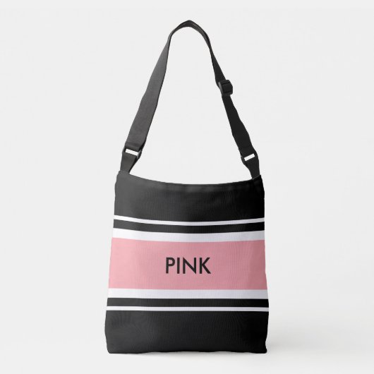 Elegant Black Pink and White Canvas tas (Voorkant)