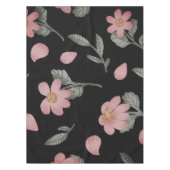 Elegant Black Pink Green Floral Tafelkleed (Voorkant)