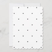 Elegant Black Pink Hearts Bridal Shower Uitnodigin Kaart (Achterkant)