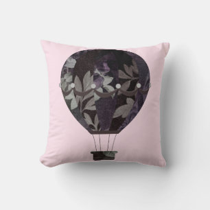 ELEGANT BLACK PINK HOT AIR BALLOON CUSHION KUSSEN