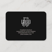 Elegant Black Pink Script Logo Klant Dank u Visitekaartje (Achterkant)