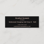 Elegant Black Pink Script Photo Mini Business Visitekaartje (Achterkant)