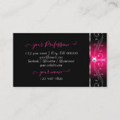 Elegant Black Pink  Sparkle Jewelen met Logo Visitekaartje (Achterkant)