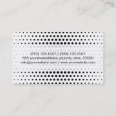 Elegant Black Polka Dot Pattern Visitekaartje (Achterkant)