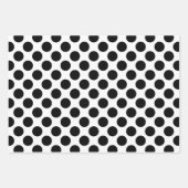 Elegant Black Polka Dot Wrapping Paper Sheets (Voorkant 3)