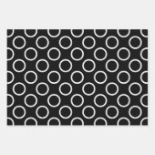 Elegant Black Polka Dot Wrapping Paper Sheets (Voorkant 2)