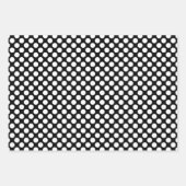 Elegant Black Polka Dot Wrapping Paper Sheets (Voorkant)