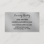 Elegant Black Pro Real Estate Broker Visitekaartje (Achterkant)