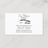 Elegant Black Professional Automobile Visitekaartje (Achterkant)