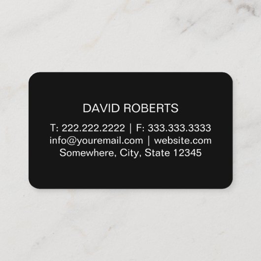 Elegant Black Professional Automobile Visitekaartje (Achterkant)