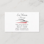 Elegant Black Professional Automobile Visitekaartje (Achterkant)