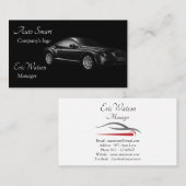 Elegant Black Professional Automobile Visitekaartje (Voorkant / Achterkant)