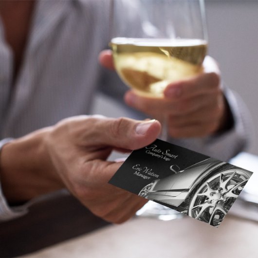 Elegant Black Professional Automobile Visitekaartje