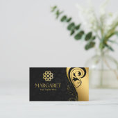 Elegant Black Professional Business Card Visitekaartje (Staand voorkant)