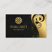 Elegant Black Professional Business Card Visitekaartje (Voorkant)