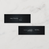 Elegant Black Professional-fotografie Mini Visitekaartje (Voorkant / Achterkant)