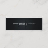Elegant Black Professional-fotografie Mini Visitekaartje (Achterkant)