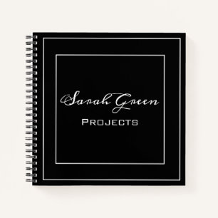 Elegant Black Project Planner - Aangepast Notitieboek
