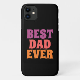 Elegant black &purple retro best dad ever Case-Mate iPhone case