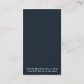 Elegant Black QR Code Business Card Template Visitekaartje (Achterkant)