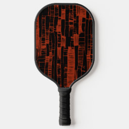 Elegant black &red abstract modern  pickleball paddle