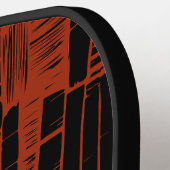 Elegant black &red abstract modern  pickleball paddle (Links Detail)