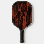 Elegant black &red abstract modern  pickleball paddle (Achterkant)