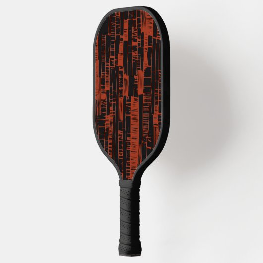 Elegant black &red abstract modern  pickleball paddle (Links)