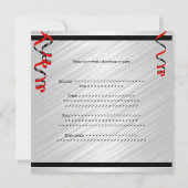 Elegant Black Red Balloons Special Event Kaart (Achterkant)