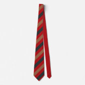 Elegant Black &Red Beige Stripes Groom Gift  Stropdas (Voorkant)