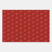 Elegant Black, Red, Blue, Faux Gold 1st Event Inpakpapier Vel (Voorkant 2)