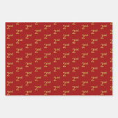 Elegant Black, Red, Blue, Faux Gold 2de Event # Inpakpapier Vel (Voorkant 2)