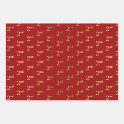 Elegant Black, Red, Blue, Faux Gold 2de Event # Inpakpapier Vel (Voorkant 2)