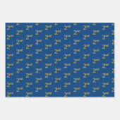 Elegant Black, Red, Blue, Faux Gold 2de Event # Inpakpapier Vel (Voorkant 3)