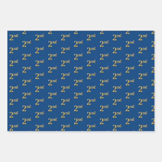 Elegant Black, Red, Blue, Faux Gold 2de Event # Inpakpapier Vel (Voorkant 3)