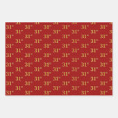 Elegant Black, Red, Blue, Faux Gold 31st Event # Inpakpapier Vel (Voorkant 2)