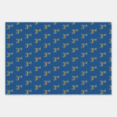 Elegant Black, Red, Blue, Faux Gold 3rd Event # Inpakpapier Vel (Voorkant 3)