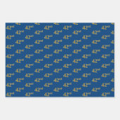 Elegant Black, Red, Blue, Faux Gold 42nd Event # Inpakpapier Vel (Voorkant 3)