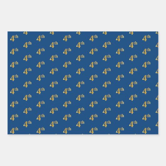 Elegant Black, Red, Blue, Faux Gold 4th Event # Inpakpapier Vel (Voorkant 3)