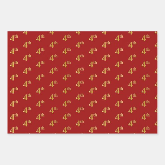 Elegant Black, Red, Blue, Faux Gold 4th Event # Inpakpapier Vel (Voorkant 2)