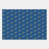 Elegant Black, Red, Blue, Faux Gold 5th Event # Inpakpapier Vel (Voorkant 3)