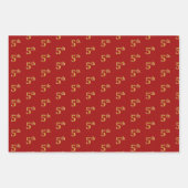 Elegant Black, Red, Blue, Faux Gold 5th Event # Inpakpapier Vel (Voorkant 2)