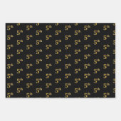 Elegant Black, Red, Blue, Faux Gold 5th Event # Inpakpapier Vel (Voorkant)