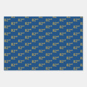 Elegant Black, Red, Blue, Faux Gold 82nd Event # Inpakpapier Vel (Voorkant 3)