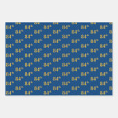 Elegant Black, Red, Blue, Faux Gold 84th Event # Inpakpapier Vel (Voorkant 3)