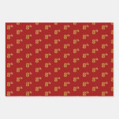 Elegant Black, Red, Blue, Faux Gold 8th Event # Inpakpapier Vel (Voorkant 2)